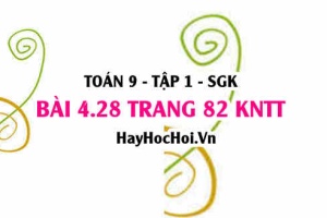 Bài 4.28 Toán 9 tập 1 SGK Kết nối tri thức